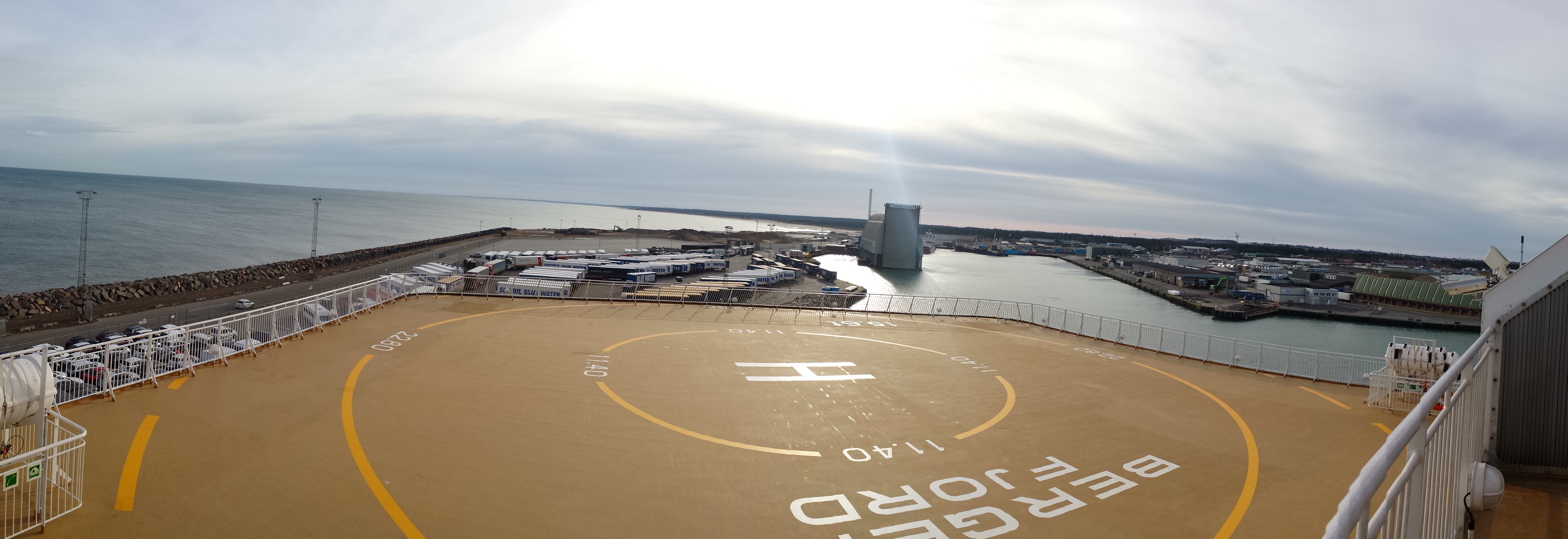 heliport on the ferry