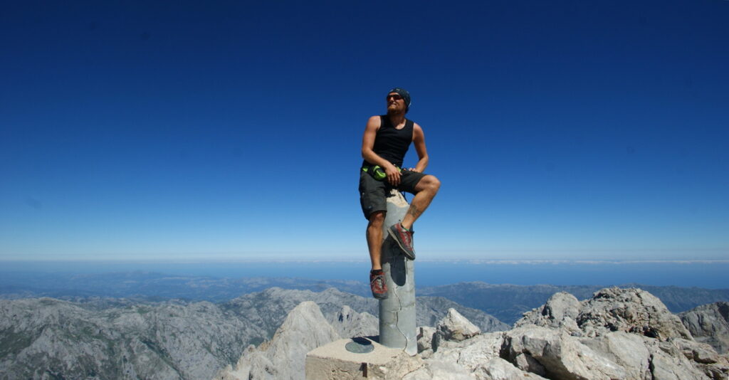 Me on the peak of a mountain.