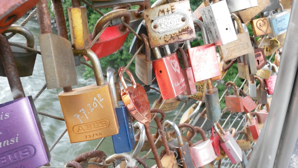 locks on a bridge